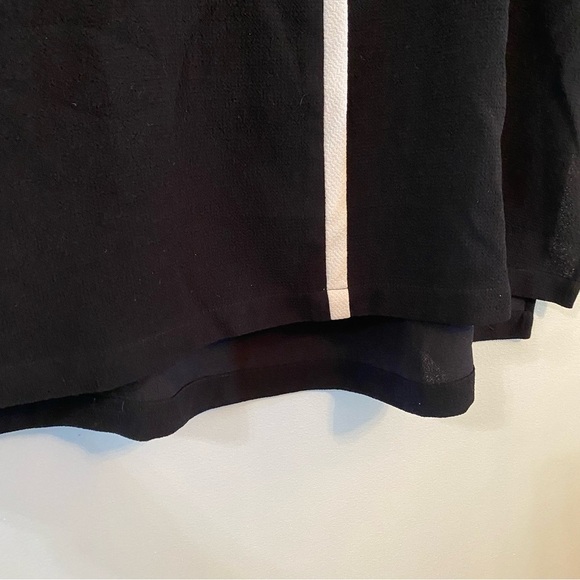 Madewell Crepe Canal black with white trim Tank Top medium - Picture 4 of 9